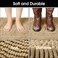 HOMEIDEAS Doormat Indoor Entrance, 32"x20", Highly Absorbent Chenille Muddy Dog Washable Non Slip Front Welcome Door Floor Mat for Entryway, Beige.