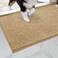 HOMEIDEAS Doormat Indoor Entrance, 32"x20", Highly Absorbent Chenille Muddy Dog Washable Non Slip Front Welcome Door Floor Mat for Entryway, Beige.