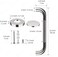 iMomwee Chrome Shower Grab Bar 12 Inch, 2 Pack Stainless Steel Handicap Grab Bar W/Anti-Slip Knurled Grip, Bathroom Balance Support Bar Toilet Safety Assist Handle Handrail for Elderly Senior Disabled