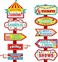 Skylety 20 Pieces Circus Carnival Party Direction Signs Circus Sign Decor Circus Welcome Signs for Birthday Showman Themes Party Decoration Accessories.