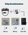 Yinow USB Type C to C Charging and Data Transfer Cable with 3 Adapters Combination Set in Credit Card Size Case.