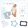 Amity Baby Monthly Milestone Blanket Boy - Premium Extra Soft Fleece Blanket for Shower - Newborn Month Milestone Blanket for Boy Nursery Decor - Capture Growth - with Bib2 Frames.