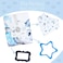 Amity Baby Monthly Milestone Blanket Boy - Premium Extra Soft Fleece Blanket for Shower - Newborn Month Milestone Blanket for Boy Nursery Decor - Capture Growth - with Bib2 Frames.