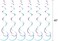 HOZI DOKIMA Dolphin Blue Ocean Birthday Party Decoration Pack Include Balloons, Spiral Charms, Paper Fans, Cupcake Toppers, Happy Birthday Banner.
