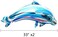 HOZI DOKIMA Dolphin Blue Ocean Birthday Party Decoration Pack Include Balloons, Spiral Charms, Paper Fans, Cupcake Toppers, Happy Birthday Banner.