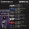 مقبض ناقل الحركة SHIFTIN لسيارات لكزس ES GS GX و NX RC RX 200t 300 350 3450h 450hL 350L (جلد أسود مثقوب / نمط كربوني).