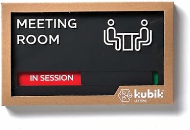Kubik Letters Meeting Room Sign - Do Not Disturb Sign - Meeting in Progress Door Sign - Office Sign - Sign Out - Office Door Sign - Door Signs for Office - Occupied Sign - Do Not Disturb Door Sign.