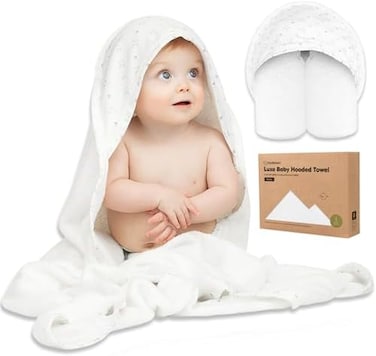 KeaBabies Baby Hooded Towel - Bamboo Baby Towel Organic Bamboo Towel -Baby Bath Towel with Hood for Girls, Babies, Newborn Boys, Toddler(KeaStory.