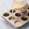iToids 12 Cups Canele Mold Cake Pan, Non-Stick Baking Pan for Oven, Carbon Steel Bakeware Tools, French Pastry Molds, Muffin Cupcake Pan (12-Cavity.
