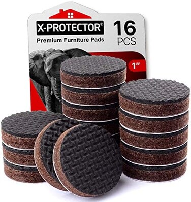 X-Protector Furniture Grippers &ndash; Non Slip Furniture Pads 16 PCS &ndash; 1&rdquo; Round Furniture Pads &ndash; Self-Adhesive Rubber Feet for The Furniture &ndash; Non Skid Furniture Pads &ndash; Keep Furniture in Place.