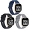 مجموعة من 3 أساور رياضية من VOMA متوافقة مع Fitbit Sense/Versa 3، إكسسوارات أساور معصم بديلة من السيليكون الناعم الكلاسيكي للنساء والرجال.