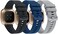 مجموعة من 3 أساور رياضية من VOMA متوافقة مع Fitbit Sense/Versa 3، إكسسوارات أساور معصم بديلة من السيليكون الناعم الكلاسيكي للنساء والرجال.