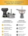 M. ROSENFELD Shisha Head Hookah Bowl Set Premium Stone Black Bowl &ndash; Shisha Bowl with Cover Kamin Charcoal Holder - Luxury Classic Hooka Bowls for Hooka Smoking, Ceramic Hookah Head with Kamin.
