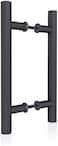 JUBEST 12" Push Pull Barn Door Handle, Double Side H Shape Sliding Door Handles, Heavy Duty Swing Door Handle, Flat Black.