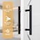 JUBEST 12" Push Pull Barn Door Handle, Double Side H Shape Sliding Door Handles, Heavy Duty Swing Door Handle, Flat Black.
