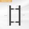 JUBEST 12" Push Pull Barn Door Handle, Double Side H Shape Sliding Door Handles, Heavy Duty Swing Door Handle, Flat Black.