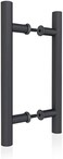 JUBEST 12" Push Pull Barn Door Handle, Double Side H Shape Sliding Door Handles, Heavy Duty Swing Door Handle, Flat Black.