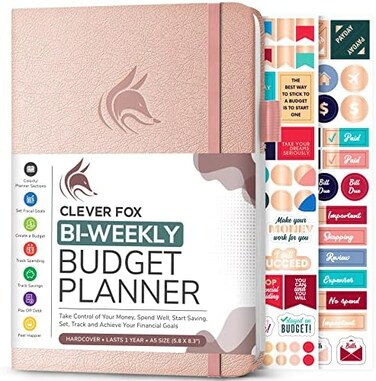 Clever Fox Bi Weekly Budget Planner &ndash; Undated Financial Planner Organizer Budget Book &ndash; Expense Tracker Notebook, Budgeting Planner, Bill Planner, Finance Planner to Manage Your Money, A5&ndash;Rose Gold.