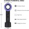 Fenshine Portable USB Rechargeable Mini Fan Dryer Bladeless Handheld Fan for Eyelash Extension, Air Conditioning Blower for Essential Eyelash Extension Supplies (Black.