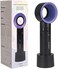 Fenshine Portable USB Rechargeable Mini Fan Dryer Bladeless Handheld Fan for Eyelash Extension, Air Conditioning Blower for Essential Eyelash Extension Supplies (Black.