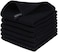 Homaxy 100% Cotton Waffle Weave Kitchen Dish Cloths, Ultra Soft Absorbent Quick Drying Dish Towels, 12x12 Inches, 6-Pack, Black.