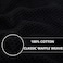 Homaxy 100% Cotton Waffle Weave Kitchen Dish Cloths, Ultra Soft Absorbent Quick Drying Dish Towels, 12x12 Inches, 6-Pack, Black.