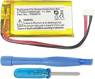 MPF Products 3000mAh P954374 Battery Replacement Compatible with Harman Kardon Onyx Mini Wireless Bluetooth Speaker.
