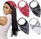 Syhood 4 Pieces Elastic Hair Scarf Headband Print Vintage Turban Hair Scarves Headwrap Triangle Kerchief Head Scarf Hair Bandanas for Women Girls.