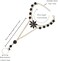 Yalice Rhinestone Finger Bracelet Ring Black Crystal Hand Chains Flower Slave Finger Chain Fashion Charm Hand Jewelry for Women.