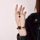 Yalice Rhinestone Finger Bracelet Ring Black Crystal Hand Chains Flower Slave Finger Chain Fashion Charm Hand Jewelry for Women.