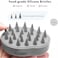 FREATECH Scalp Massage Shampoo Brush with Soft Silicone Bristles for Scalp Care, Relax Head and Remove Dandruff, Relieve Stress and Promote Dheveux, Grey.
