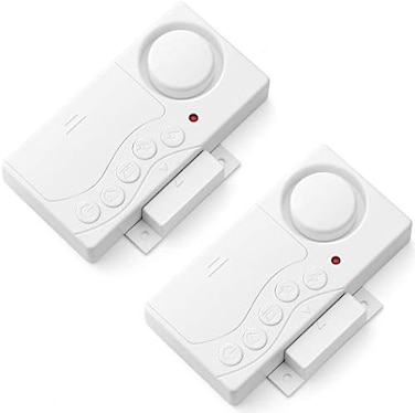 WSDCAM Freezer Alarm With Adjustable Delay - Wireless Fridge Door Sensor Chime, Loud 108dB, 3/15/30/60 Seconds, 4-in-1, 2 Pack.