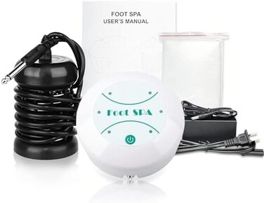 Lecaung Detox foot bath machine, Portable Ion Ionic Detox foot Bath Machine, Foot Cleanse Foot Detox Spa Machine for Home Travelling USE With 10 Liners.
