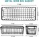 SheeChung Farmhouse Metal Wire Bin Basket with Wall Mount - Small, 4 Pack - Portable Hanging Wall Basket, Rustic Home Storage Organizer for Cabinets, Pantry, Closets, Bathroom, Kitchen,Bedroom(Black.