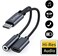 Xumee USB Type C to 3. 5mm Headphone and Charger Adapter, 2-in-1 USB C to Aux Audio Jack Hi-Res DAC and Fast Charging Dongle Cable Compatible with iPhone 15 Pro Max,Galaxy S24 S23 Ultra S22 S21 (Grey.
