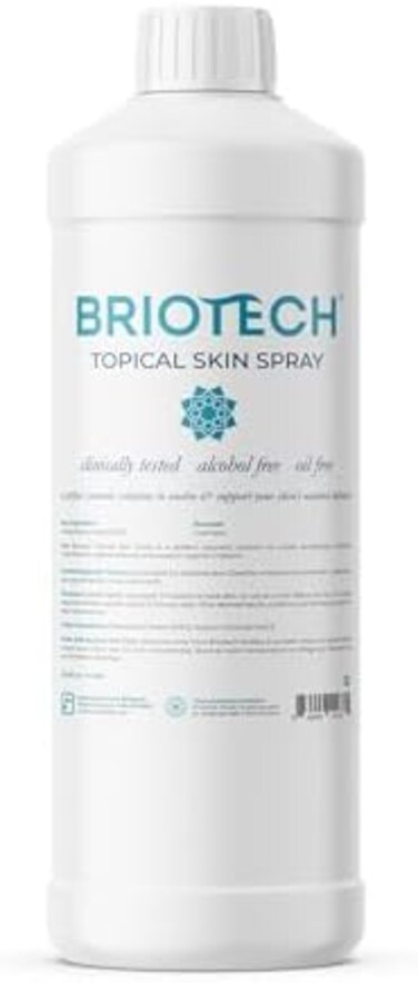 BRIOTECH Topical Skin Spray, Pure HOCl, TattooPiercing Aftercare, Sea Salt Cleansing Solution, Natural Saline Toner, Hypochlorous Acid Facial Mist, Skin Care Relief for Bumps ScarsBlemishes.
