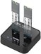 MAIWO K3016P M. 2 NVMe Duplicator 2 Bay Offline Clone Docking Station, Hard Drive Duplicator for NVMe M. 2 SSD M Key and MB Key, Support One Key System Disk Copy Function.