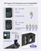 VCELINK RJ45 Crimping Tool Pass Through, Ethernet Wire Cutter Crimper for Cat7 Cat6A Cat6 Cat5E Cat5 Pass-through and Non-pass-through Connectors.