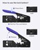 VCELINK RJ45 Crimping Tool Pass Through, Ethernet Wire Cutter Crimper for Cat7 Cat6A Cat6 Cat5E Cat5 Pass-through and Non-pass-through Connectors.