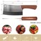 Kitory Meat Cleaver 7'' Heavy Duty Chopper Butcher Knife Bone Cutter Chinese Kitchen Chef&rsquo;s Chopping Knife for Meat, Bone- Full Tang 7CR17MOV High Carbon Stainless Steel - Pear Wood Handle.