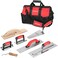 Goldblatt 8 Pieces Masonry Hand Tool Set Includes Finishing Trowel, Gauging Trowel, Groover, Edger, Extruded Alloy Float, Wood Float and Wire Twister, Organized in Tool Bag.
