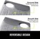 Ginkick Small Plastic Cutting Board, 7. 48" Mini, Non Slip Edges, Juice Grooves, BPA Free, Dishwasher Safe, Gray.