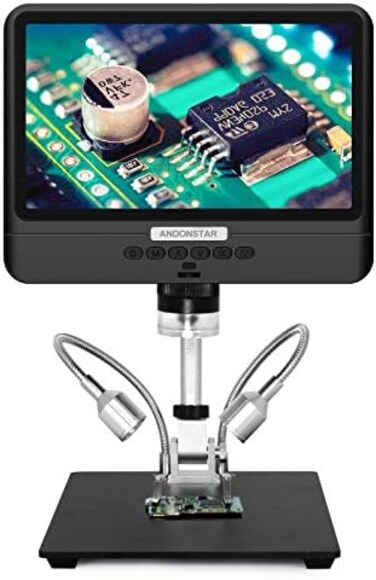 Andonstar AD208 Coin Microscope with 8. 5 Inch Screen 260X LCD Lab Handheld USB Digital Microscopes for PCB Repair Soldering Coin Inspection.