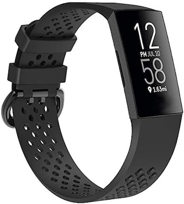 Yuuol Replacement Bands Compatible with Fitbit Charge 4 / Fitbit Charge 3 Bands for Women Men, Silicone Fitness Sport Wristbands for Women Men Small Large.
