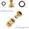 BoArt Garden Hose Quick Connector Set, Solid Brass 3/4 Inch Water Fitings Thread Easy Connect No-Leak Male Female.