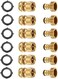 BoArt Garden Hose Quick Connector Set, Solid Brass 3/4 Inch Water Fitings Thread Easy Connect No-Leak Male Female.