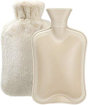 Fythao Hot Water Bottle with Soft Cover (2 LiterClassic Rubber Hot Water Bag for Cramps, Neck, Shoulders Pain Relief, Hot Cold Pack for Hot and Cold Therapy and Feet Warmer, Great Gift for Women and G