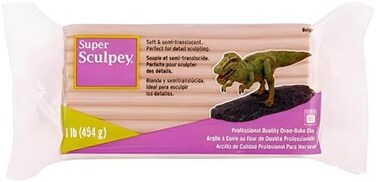 Clay 1lb. Super Sculpey Oven-Bake, Beige.