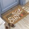 AAZZKANG Brown Doormat Outdoor Indoor Home Sweet Home Welcome Mat with Non Slip Rubber Backing Ultra Absorb Mud Easy Clean Front Entrance Heavy Duty Door Mat.
