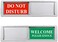 SXKRHW Do Not Disturb Sign, Privacy Sign, Please Knock Sign for Home Office Restroom Conference Bathroom Hospital, Non-Scratch Strong Magnetic Sliding Door Indicator Signs Works on All Doors (silver.